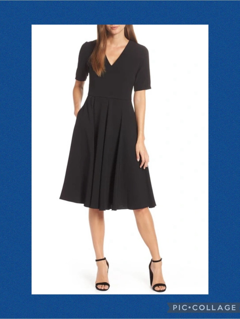 Girl Meets Glam Collection Edith City Crepe Fit & Flare MIDI Dress
